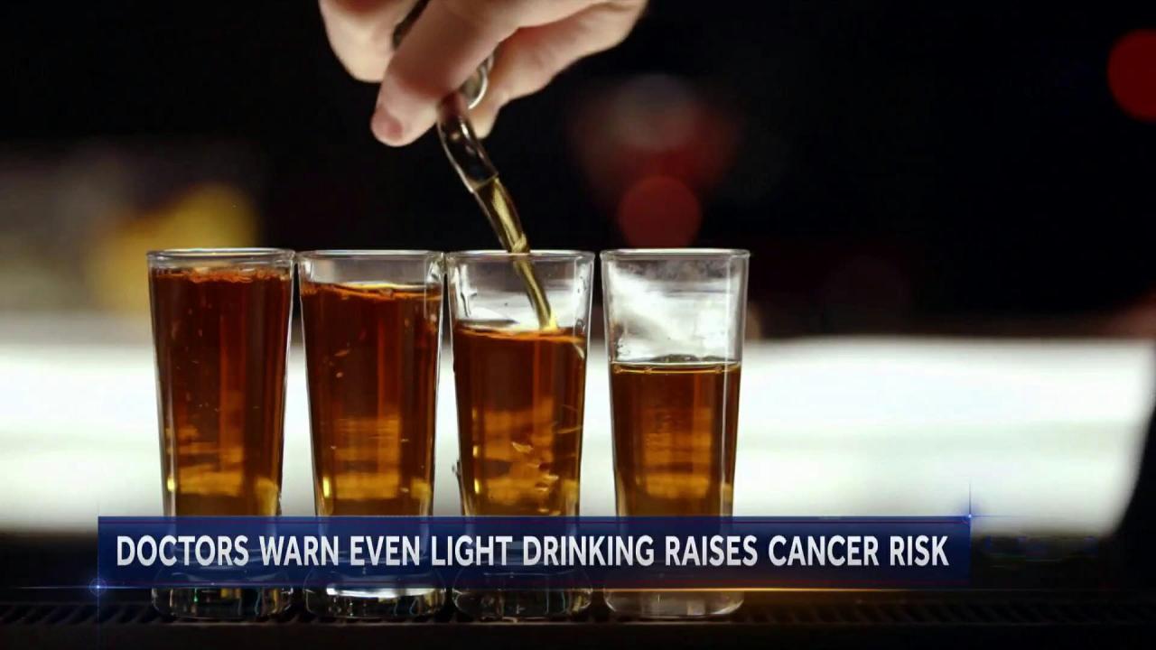 Putting a cancer warning on alcohol is overdue, doctors say